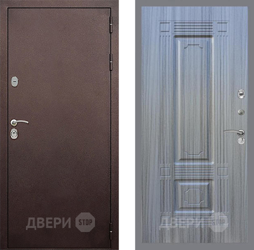 Входная металлическая Дверь Стоп КЛАССИК Медь ФЛ-2 Сандал грей в Клине