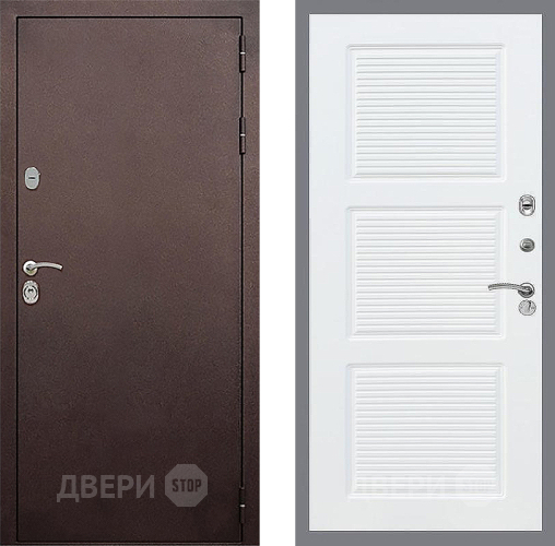 Дверь Стоп КЛАССИК Медь ФЛ-1 Силк Сноу в Клине