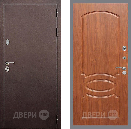 Дверь Стоп КЛАССИК Медь ФЛ-128 Береза мореная в Клине
