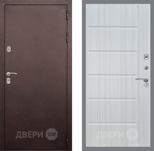 Входная металлическая Дверь Стоп КЛАССИК Медь ФЛ-102 Сандал белый в Клине