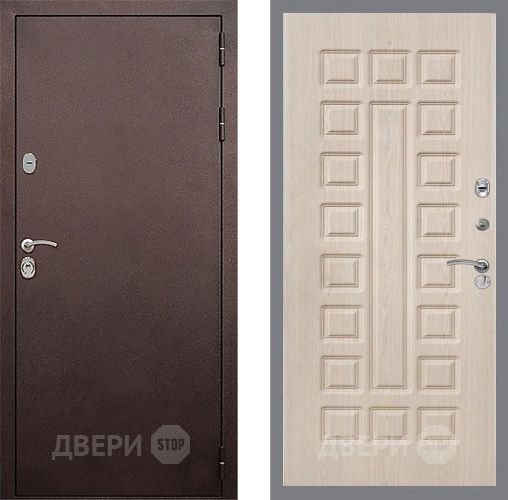 Входная металлическая Дверь Стоп КЛАССИК Медь ФЛ-183 Беленый дуб в Клине