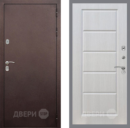 Входная металлическая Дверь Стоп КЛАССИК Медь ФЛ-39 Лиственница беж в Клине
