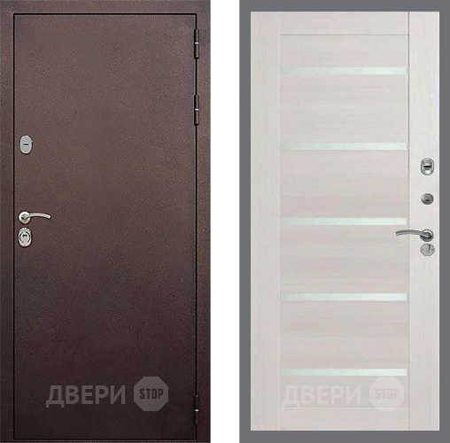 Входная металлическая Дверь Стоп КЛАССИК Медь СБ-14 Лиственница беж в Клине
