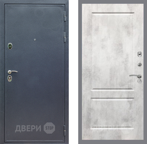 Входная металлическая Дверь Стоп СИЛЬВЕР ФЛ-117 Бетон светлый в Клине
