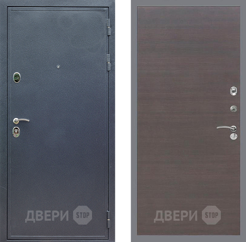 Входная металлическая Дверь Стоп СИЛЬВЕР Гладкая венге поперечный в Клине