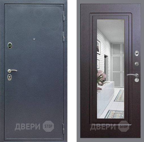 Входная металлическая Дверь Стоп СИЛЬВЕР Зеркало ФЛ-120 Венге в Клине