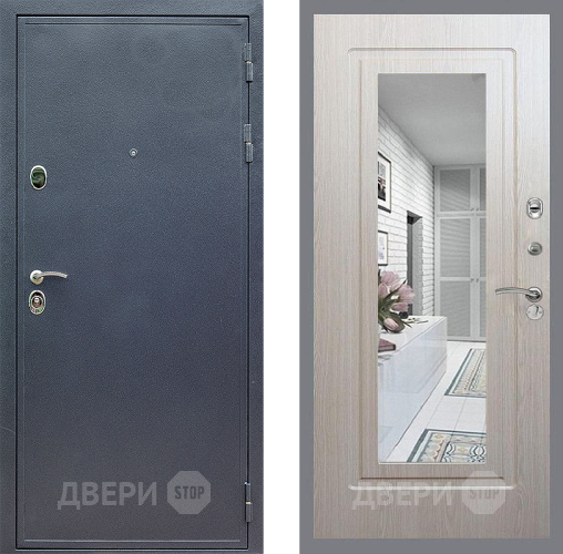 Дверь Стоп СИЛЬВЕР Зеркало ФЛ-120 Беленый дуб в Клине