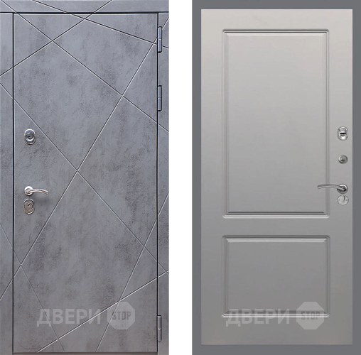Входная металлическая Дверь Стоп Лучи ФЛ-117 Грей софт в Клине