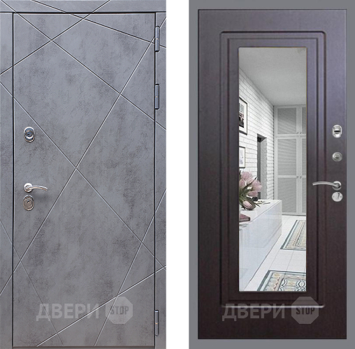 Дверь Стоп Лучи Зеркало ФЛ-120 Венге в Клине