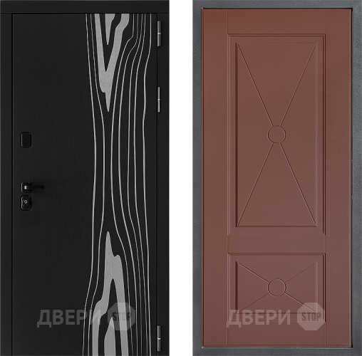 Входная металлическая Дверь Дверной континент ДК-12 ФЛ-617 Ясень шоколадный в Клине