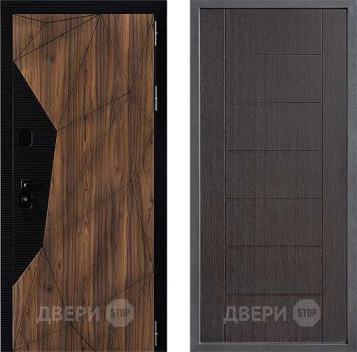 Входная металлическая Дверь Дверной континент ДК-11 ФЛ-Лайн Венге в Клине