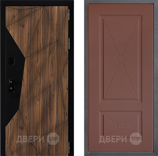 Входная металлическая Дверь Дверной континент ДК-11 ФЛ-617 Ясень шоколадный в Клине