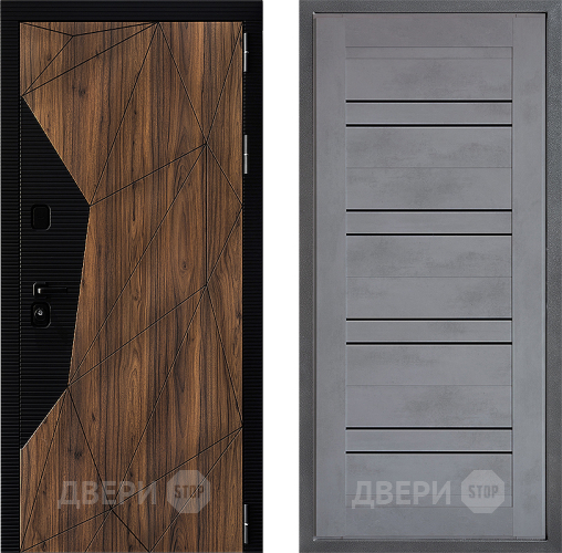 Входная металлическая Дверь Дверной континент ДК-11 ФЛ-49 Бетон серый в Клине