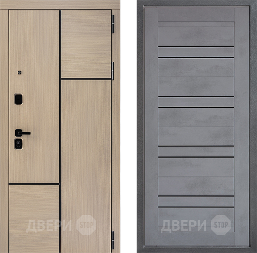 Входная металлическая Дверь Дверной континент ДК-14 ФЛ-49 Бетон серый в Клине