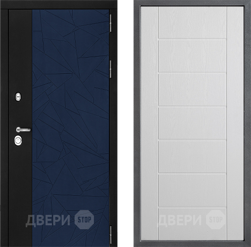 Входная металлическая Дверь Дверной континент ДК-9 ФЛ-Лайн Белое дерево в Клине