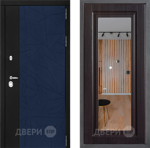 Входная металлическая Дверь Дверной континент ДК-9 ФЛЗ Зеркало Венге в Клине