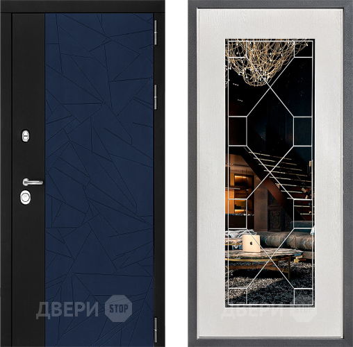 Дверь Дверной континент ДК-9 ФЛ-Тиффани Зеркало Белое дерево в Клине