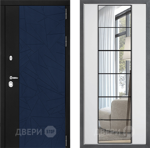 Дверь Дверной континент ДК-9 ФЛЗ-2 Зеркало Белый софт в Клине
