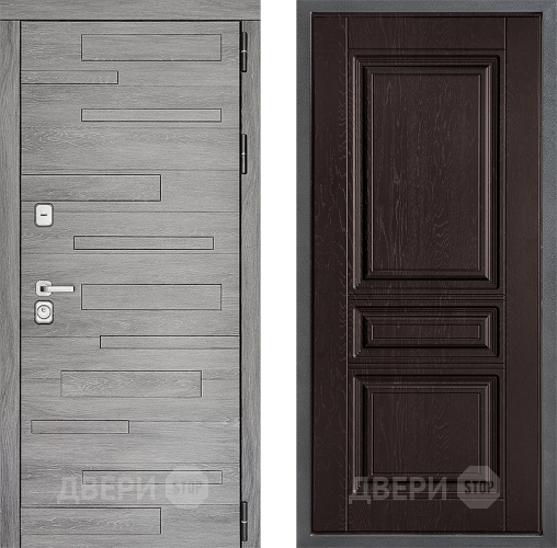 Входная металлическая Дверь Дверной континент ДК-10 ФЛ-243 Дуб шоколадный в Клине