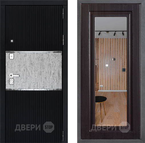 Дверь Дверной континент ДК-13 ФЛЗ Зеркало Венге в Клине