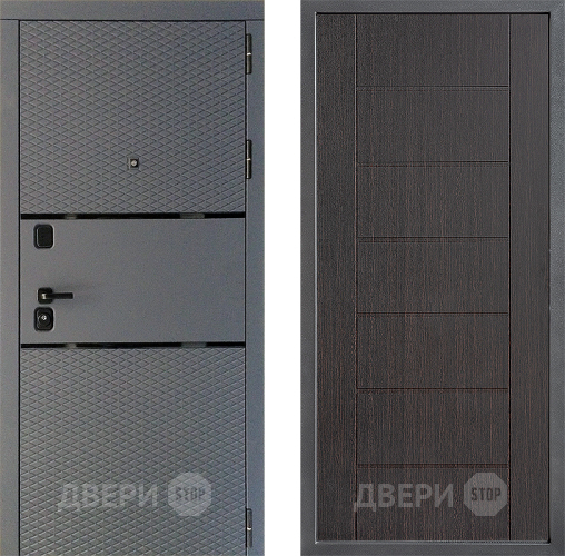 Входная металлическая Дверь Дверной континент Диамант Дизайн ФЛ-Лайн Венге в Клине