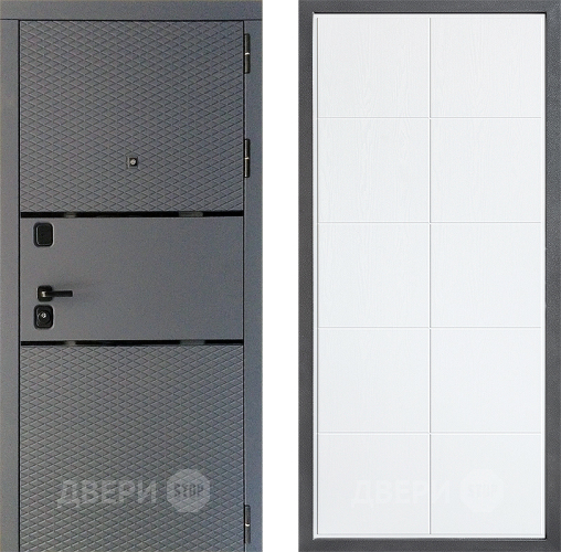 Входная металлическая Дверь Дверной континент Диамант Дизайн ФЛ-Кватро Белое дерево в Клине