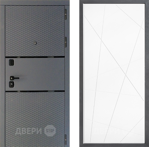 Входная металлическая Дверь Дверной континент Диамант Дизайн ФЛ-655 Белый софт в Клине