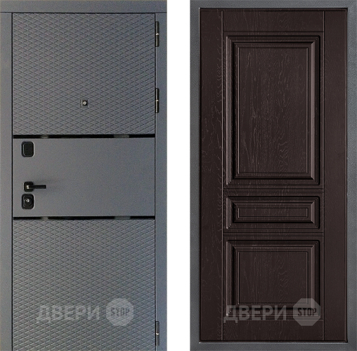 Входная металлическая Дверь Дверной континент Диамант Дизайн ФЛ-243 Дуб шоколадный в Клине