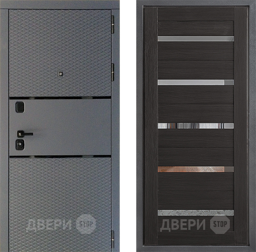 Входная металлическая Дверь Дверной континент Диамант Дизайн ФЛ-47 Венге в Клине