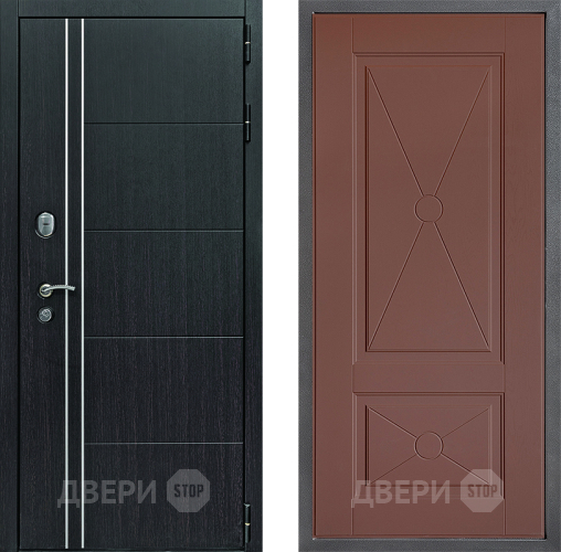 Входная металлическая Дверь Дверной континент Теплолюкс Дизайн ФЛ-617 Ясень шоколадный в Клине