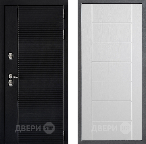 Входная металлическая Дверь Дверной континент ДК-1 ФЛ-Лайн Белое дерево в Клине