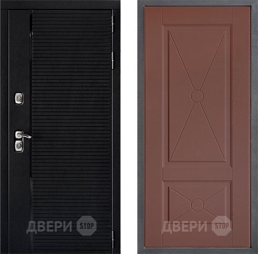 Входная металлическая Дверь Дверной континент ДК-1 ФЛ-617 Ясень шоколадный в Клине