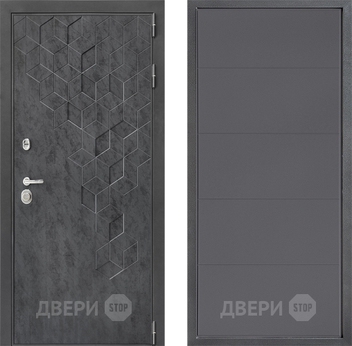 Входная металлическая Дверь Дверной континент ДК-3/713 ФЛ-649 Графит софт в Клине