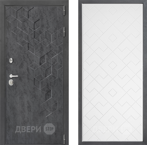 Входная металлическая Дверь Дверной континент ДК-3/713 ФЛ-Тиффани Белый софт в Клине