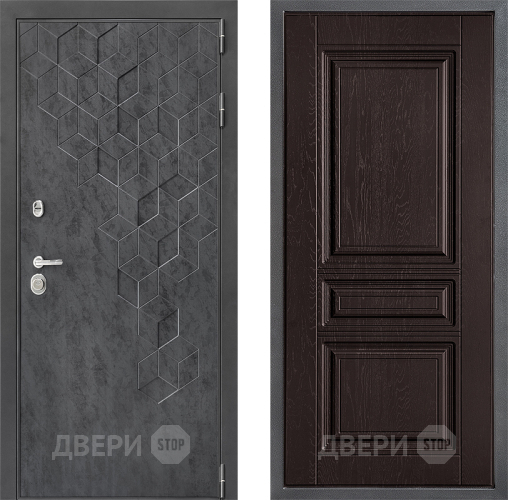 Входная металлическая Дверь Дверной континент ДК-3/713 ФЛ-243 Дуб шоколадный в Клине