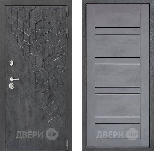 Входная металлическая Дверь Дверной континент ДК-3/713 ФЛ-49 Бетон серый в Клине