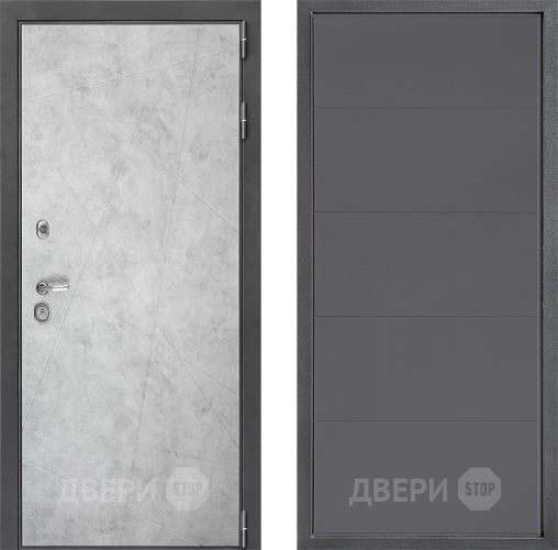 Входная металлическая Дверь Дверной континент ДК-3/743 ФЛ-649 Графит софт в Клине