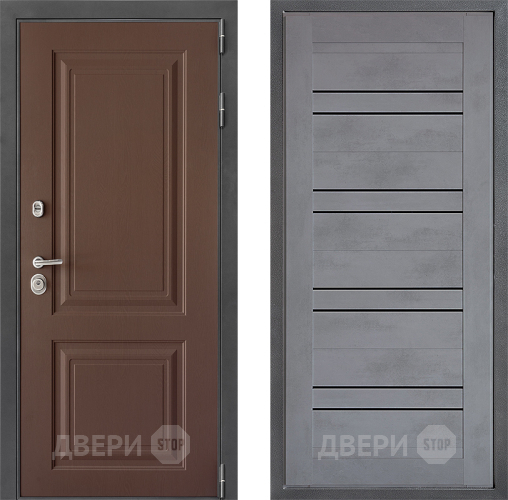 Входная металлическая Дверь Дверной континент ДК-3/729 ФЛ-49 Бетон серый в Клине