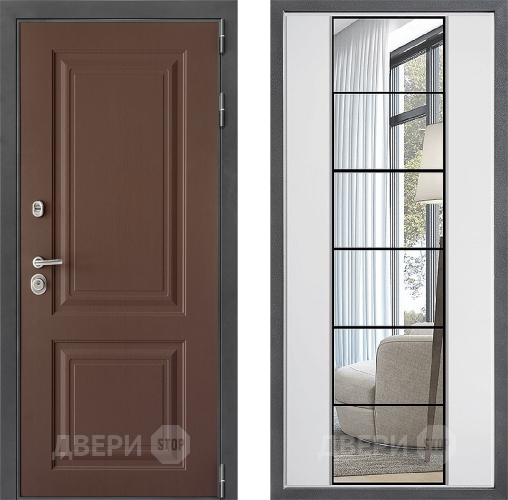 Дверь Дверной континент ДК-3/729 ФЛЗ-2 Зеркало Белый софт в Клине