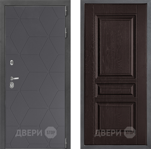 Входная металлическая Дверь Дверной континент ДК-3/744 ФЛ-243 Дуб шоколадный в Клине