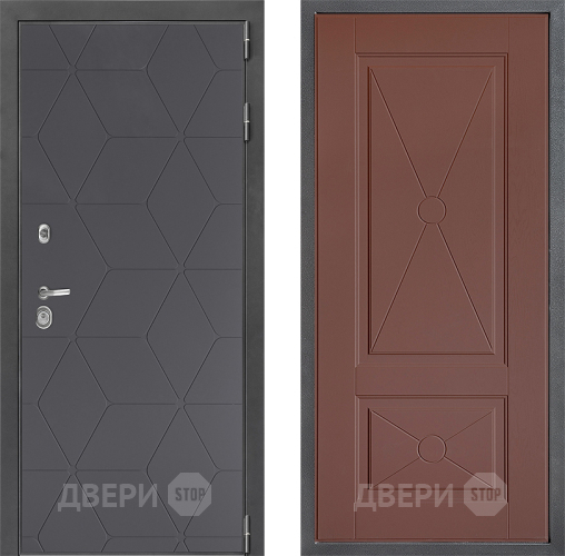 Входная металлическая Дверь Дверной континент ДК-3/744 ФЛ-617 Ясень шоколадный в Клине