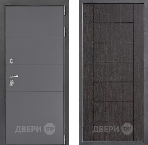 Входная металлическая Дверь Дверной континент ДК-3/649 ФЛ-Лайн Венге в Клине