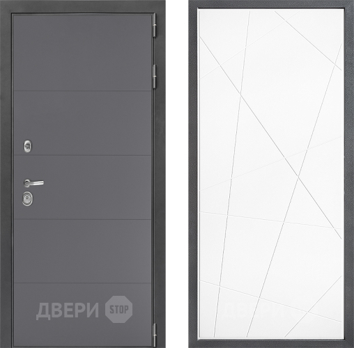 Входная металлическая Дверь Дверной континент ДК-3/649 ФЛ-655 Белый софт в Клине