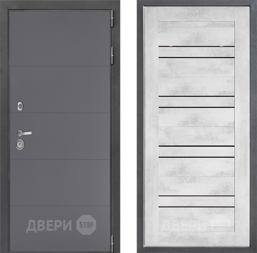 Входная металлическая Дверь Дверной континент ДК-3/649 ФЛ-49 Бетон снежный в Клине