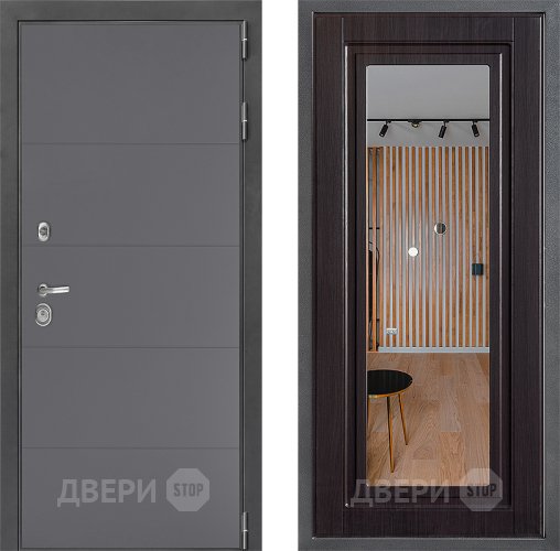 Дверь Дверной континент ДК-3/649 ФЛЗ Зеркало Венге в Клине