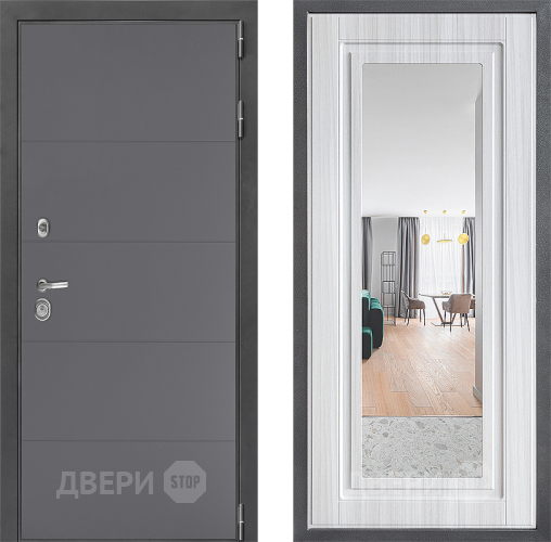 Дверь Дверной континент ДК-3/649 ФЛЗ Зеркало Сандал белый в Клине