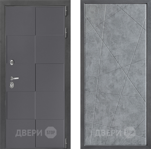 Входная металлическая Дверь Дверной континент ДК-3/606 ФЛ-655 Бетон серый в Клине
