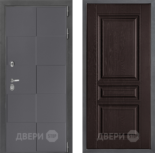 Входная металлическая Дверь Дверной континент ДК-3/606 ФЛ-243 Дуб шоколадный в Клине