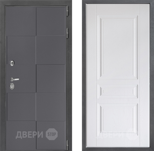 Входная металлическая Дверь Дверной континент ДК-3/606 ФЛ-243 Альберо Браш серебро в Клине