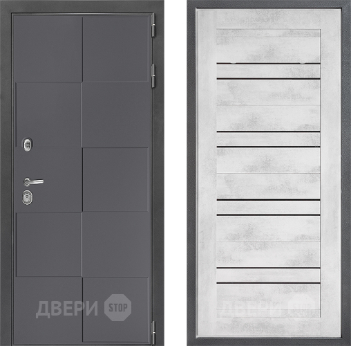 Входная металлическая Дверь Дверной континент ДК-3/606 ФЛ-49 Бетон снежный в Клине